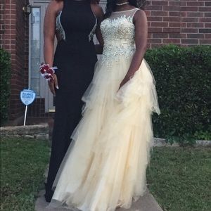 Black formal prom dress